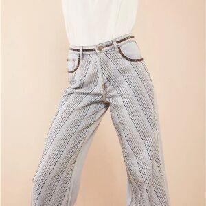 NWT Jackson Embellished Wide-Leg Jeans